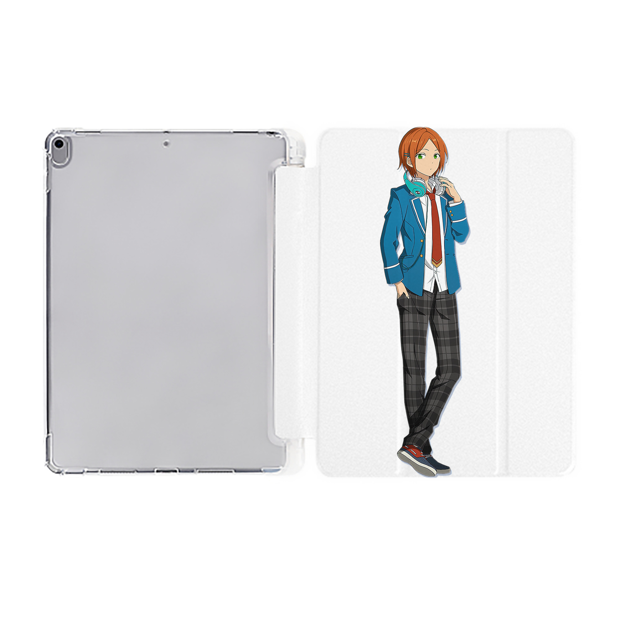（画像用） あんさんぶるスターズ! Ensemble Stars IPad ケース ペン収納付き 三つ折りスタンド PUレザー×シリコン 対応機種9.5/10.5/10.9インチ